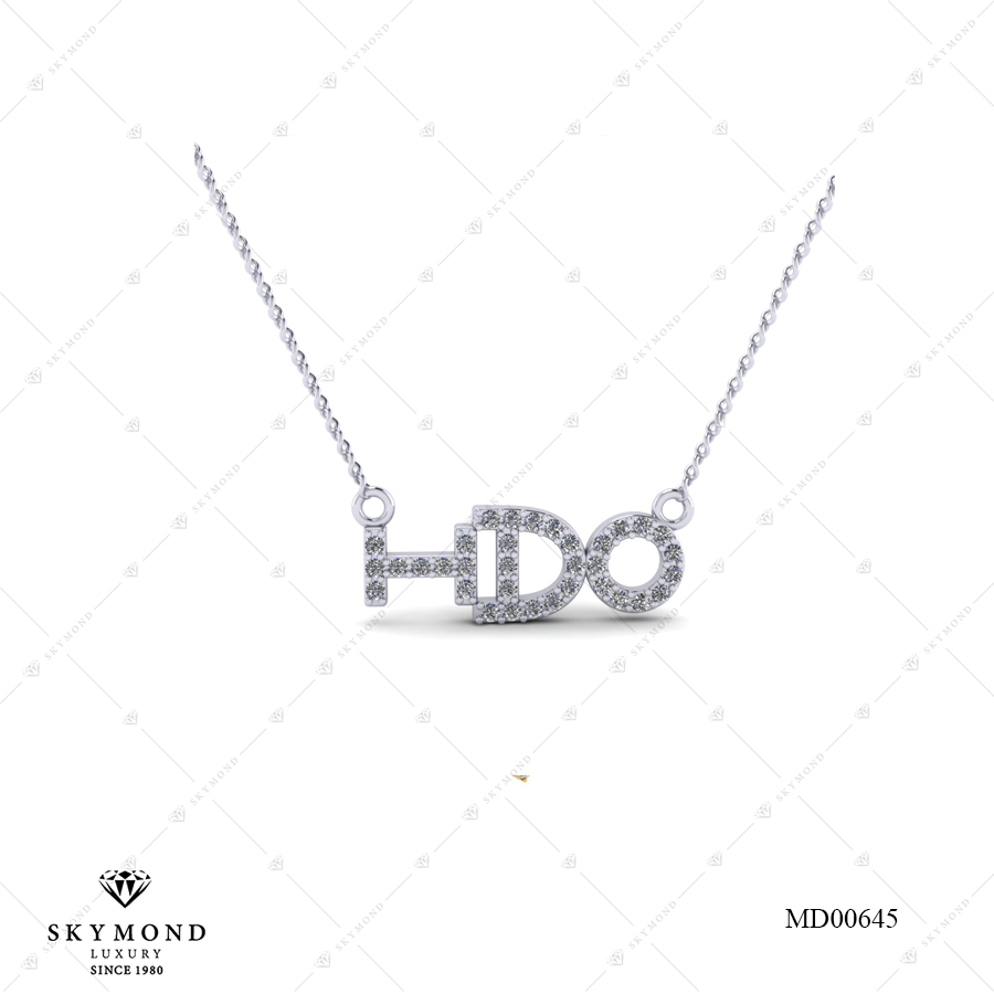 MẶT DÂY CHUYỀN VÀNG TRẮNG MD00645