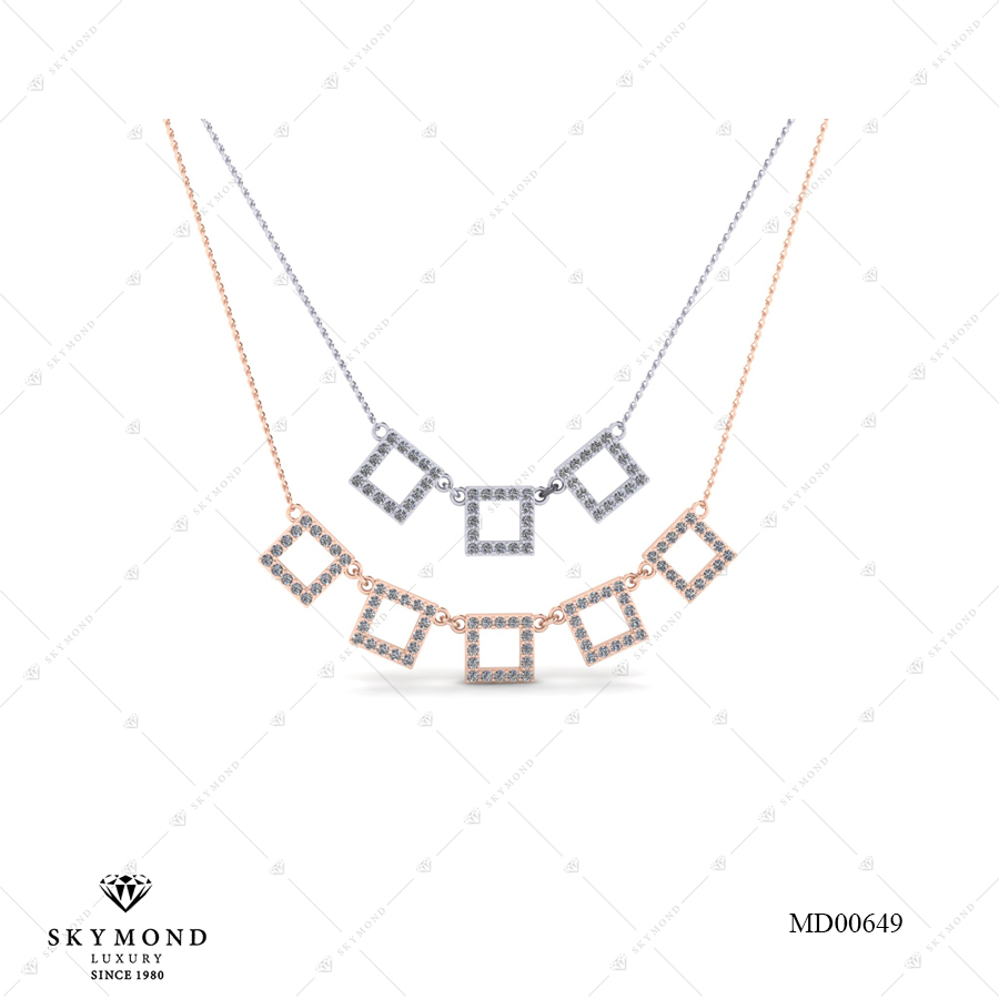 MẶT DÂY CHUYỀN VÀNG HỒNG GHÉP MD00649