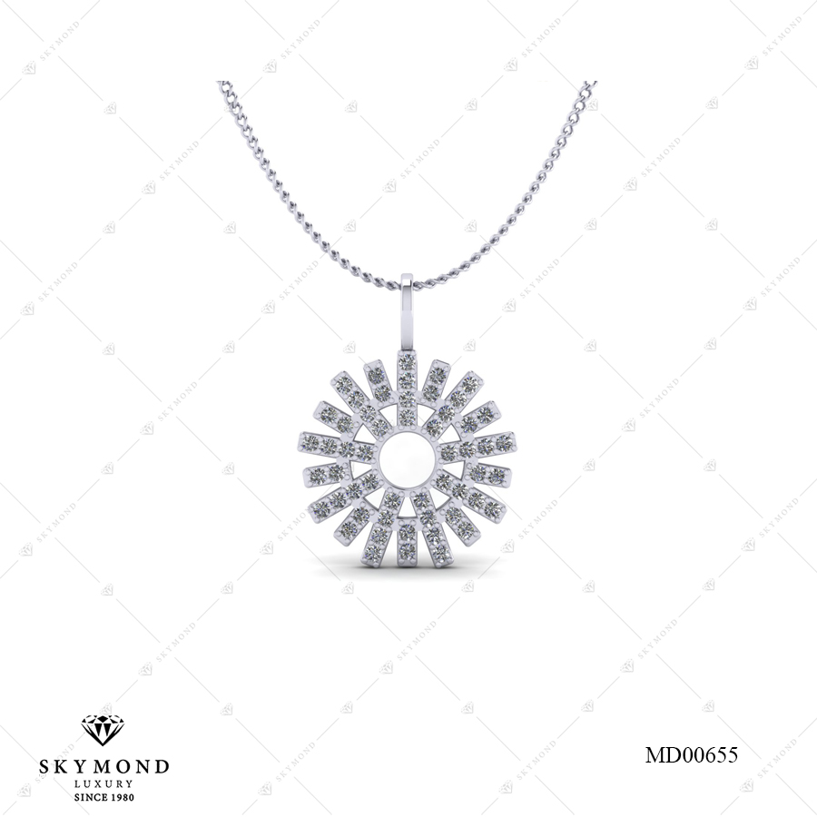 MẶT DÂY CHUYỀN VÀNG TRẮNG MD00655