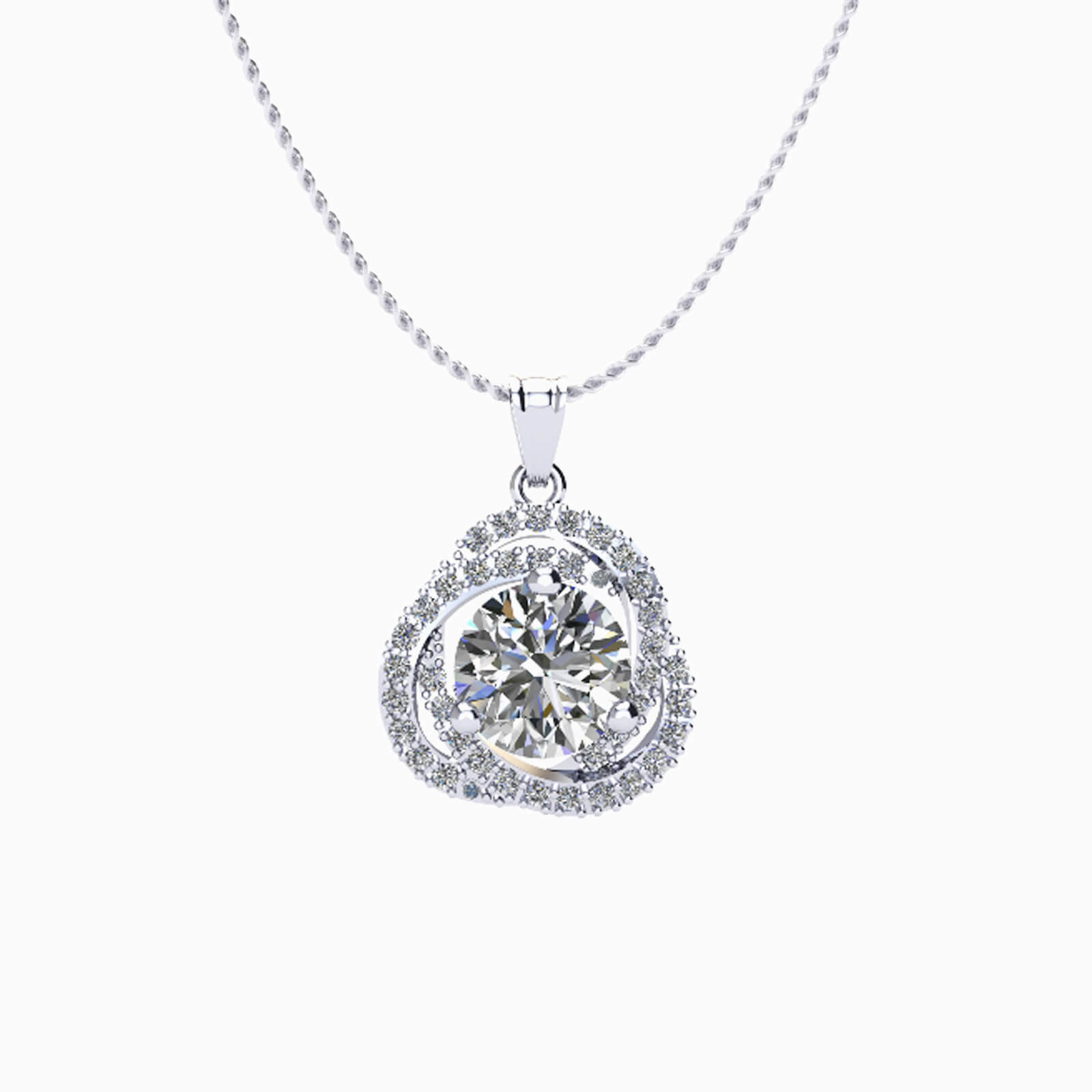 Mặt Dây Vàng Trắng (14k-18k) thiết kế MD00225.01