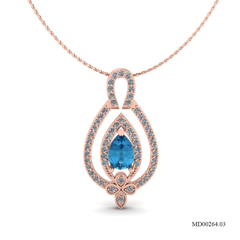 Mặt Dây Vàng Hồng (14k-18k) thiết kế MD00264.03