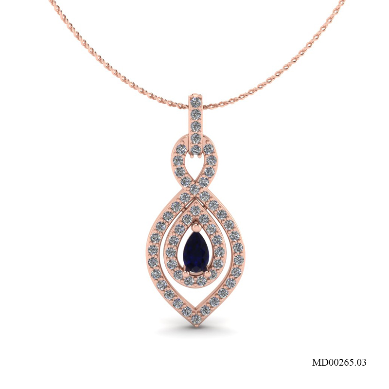 Mặt Dây Vàng Hồng (14k-18k) thiết kế MD00265.03