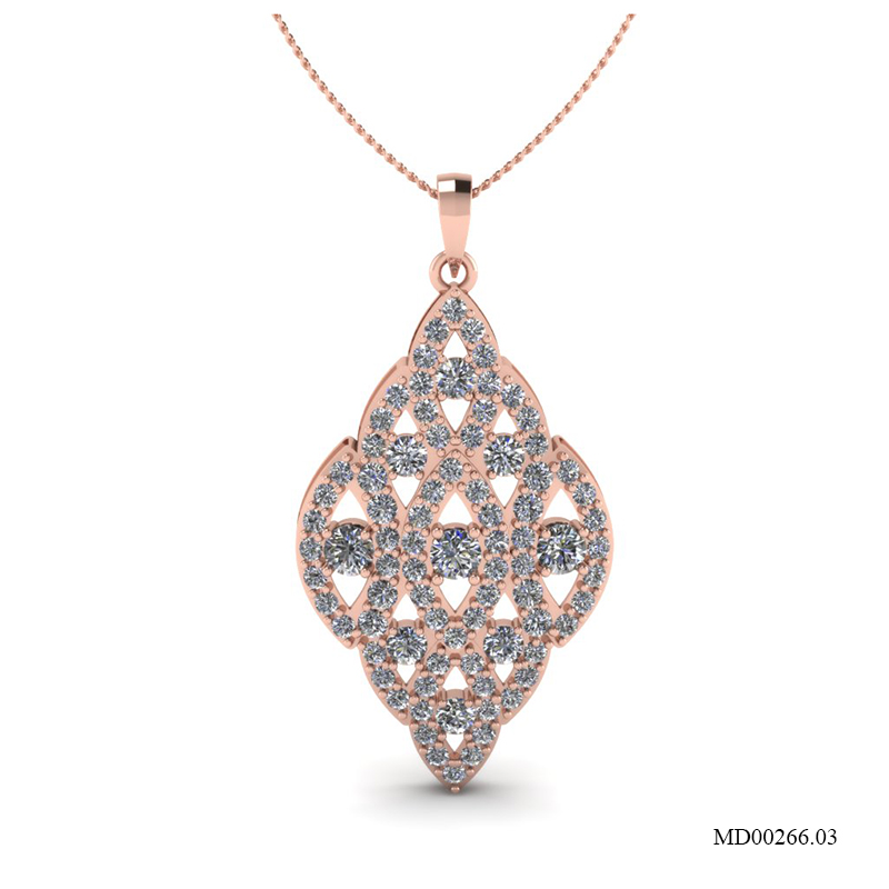 Mặt Dây Vàng Hồng (14k-18k) thiết kế MD00266.03