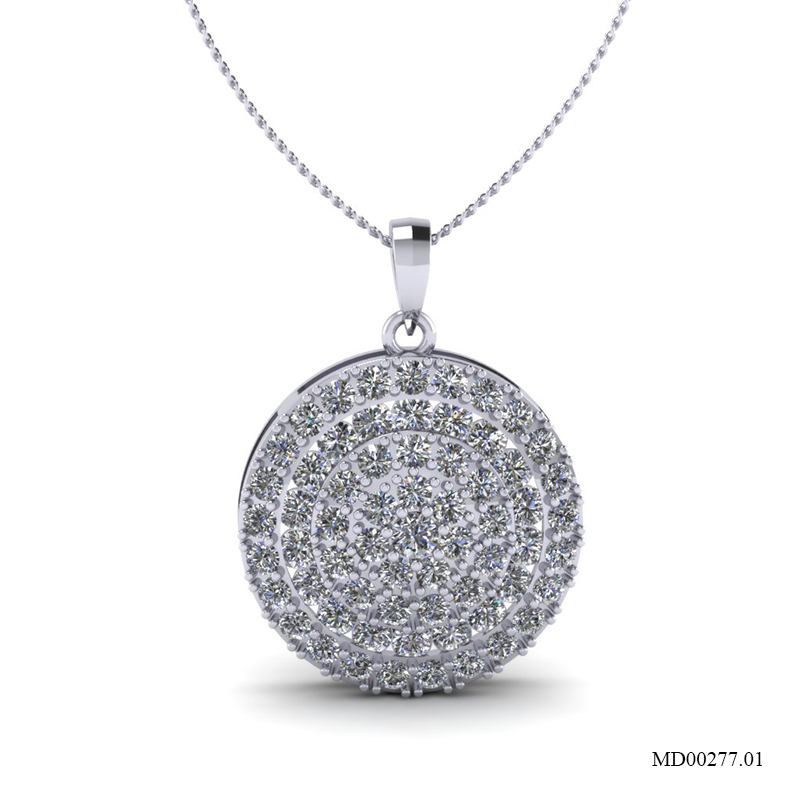 Mặt Dây Vàng Trắng (14k-18k) thiết kế MD00277.01