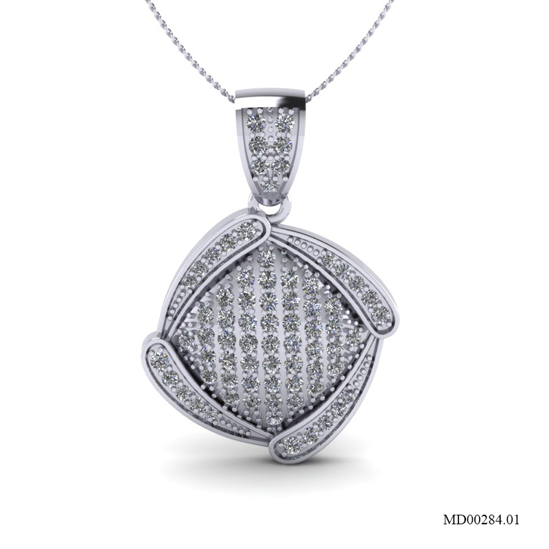 Mặt Dây Vàng Trắng (14k-18k) thiết kế MD00284.01