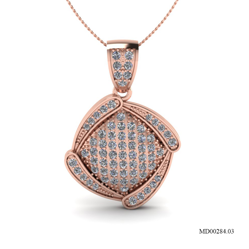 Mặt Dây Vàng Hồng (14k-18k) thiết kế MD00284.03