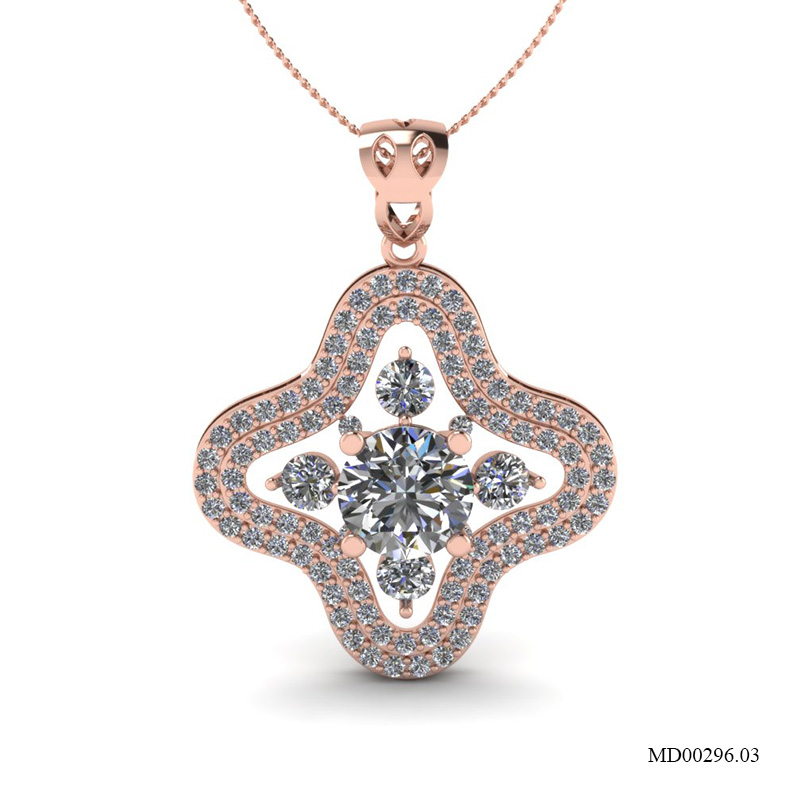 Mặt Dây Vàng Hồng (14k-18k) thiết kế MD00296.03