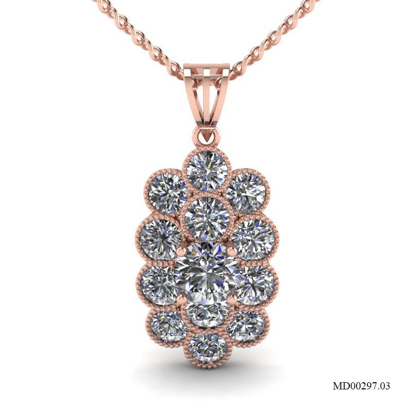 Mặt Dây Vàng Hồng (14k-18k) thiết kế MD00297.03