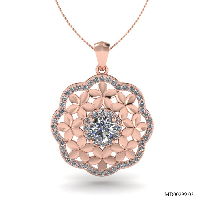 Mặt Dây Vàng Hồng (14k-18k) thiết kế MD00299.03