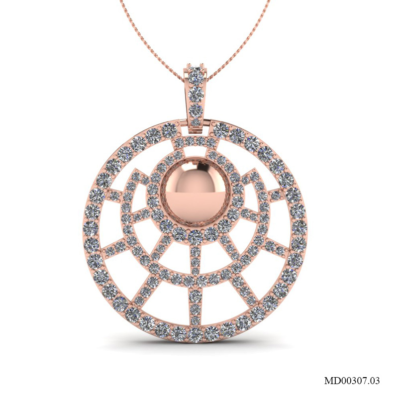 Mặt Dây Vàng Hồng (14k-18k) thiết kế MD00307.03