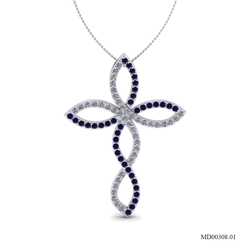 Mặt Dây Vàng Trắng (14k-18k) thiết kế MD00308.01