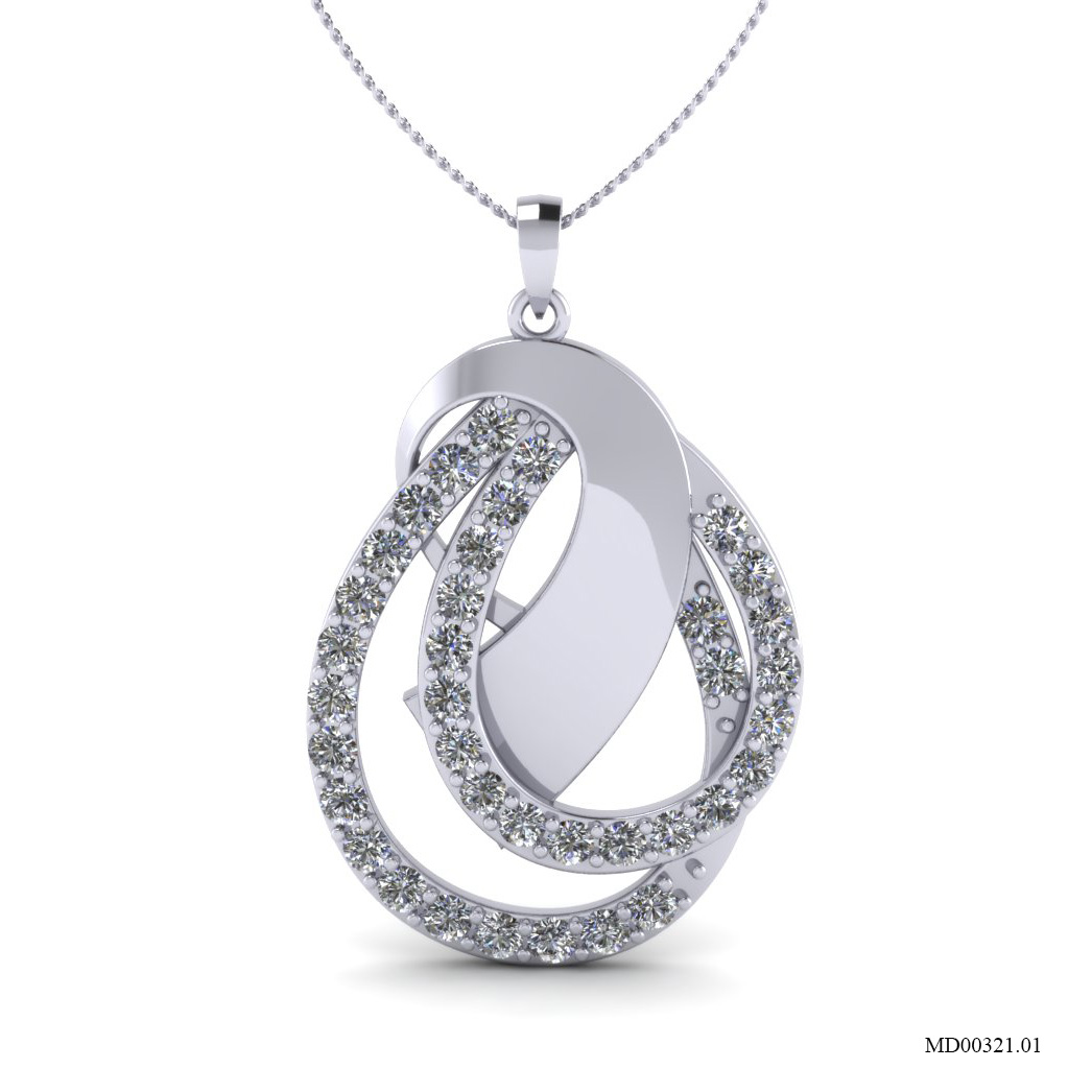 Mặt Dây Vàng Trắng (14k-18k) thiết kế MD00321.01