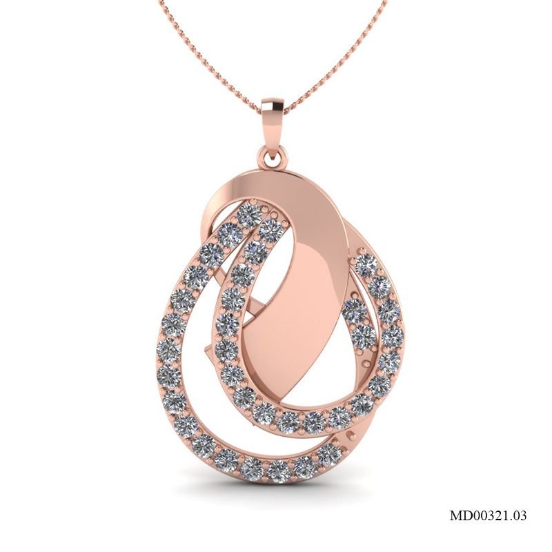 Mặt Dây Vàng Hồng (14k-18k) thiết kế MD00321.03