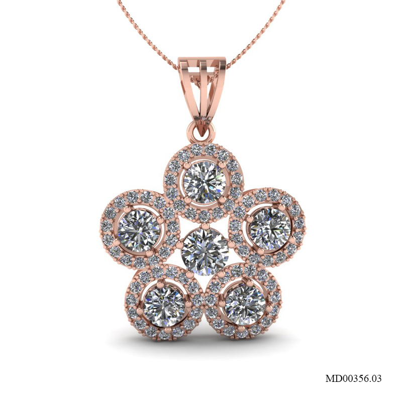 Mặt Dây Vàng Hồng (14k-18k) thiết kế MD00356.03