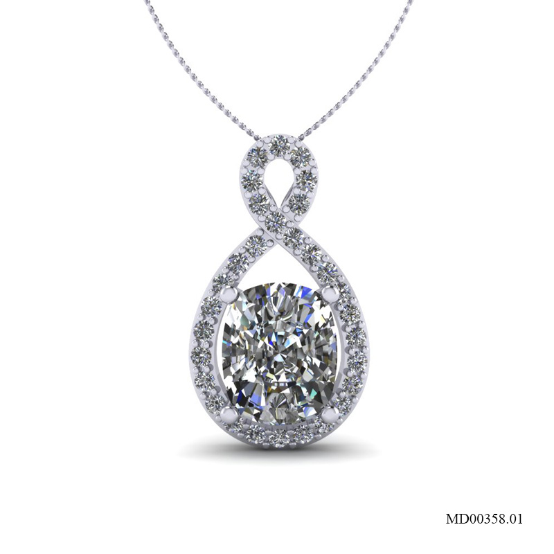 Mặt Dây Vàng Trắng (14k-18k) thiết kế MD00358.01