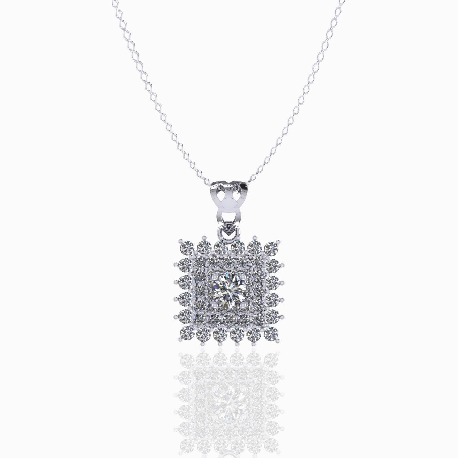 Mặt Dây Vàng Trắng (14k-18k) thiết kế MD00389.01