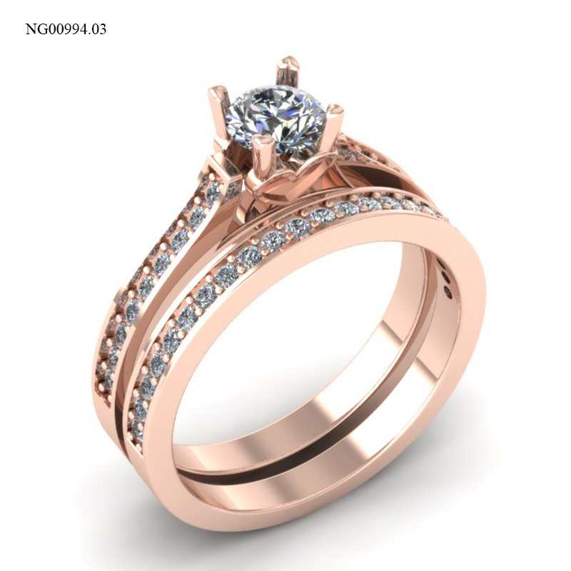 Nhẫn Nữ Vàng Hồng (14k-18k) thiết kế NG00994.03