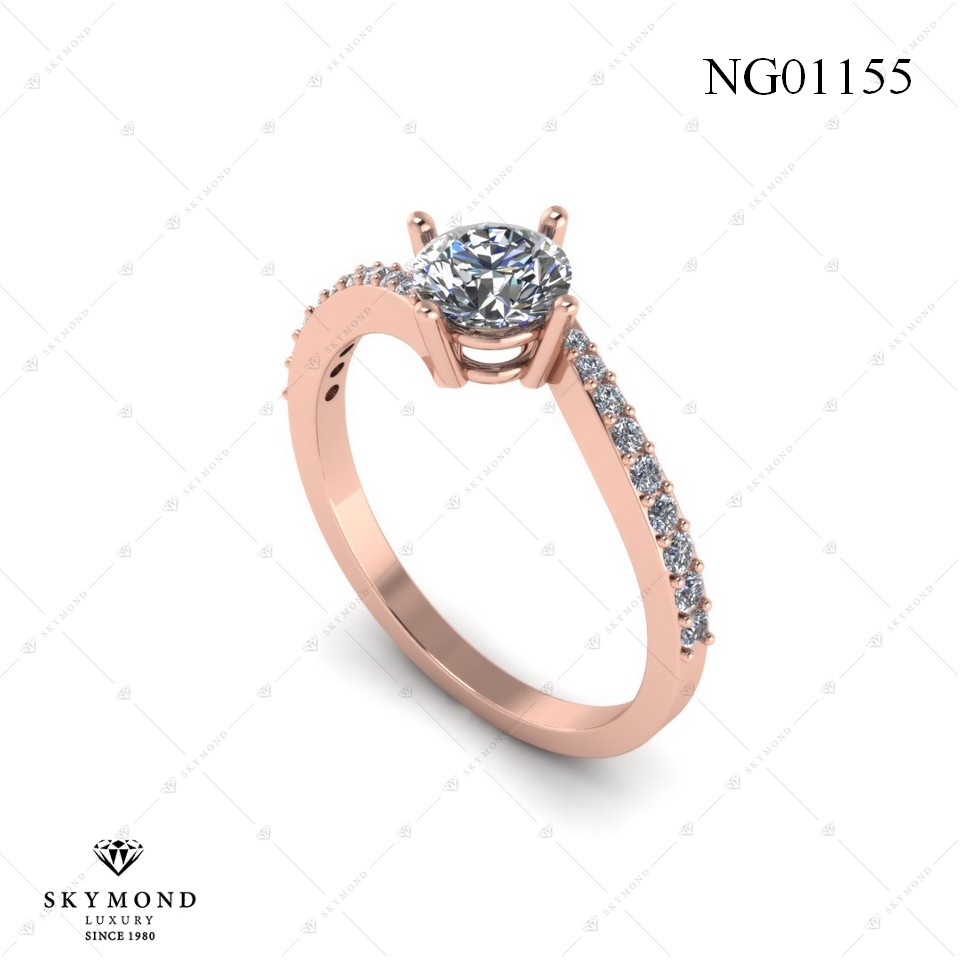 Nhẫn Nữ Vàng Hồng (14k-18k) thiết kế NG01155