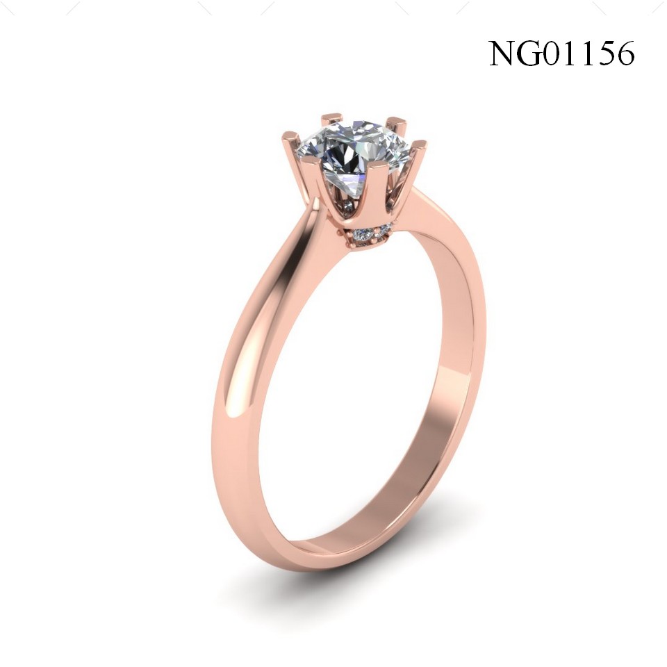Nhẫn Nữ Vàng Hồng (14k-18k) thiết kế NG01156