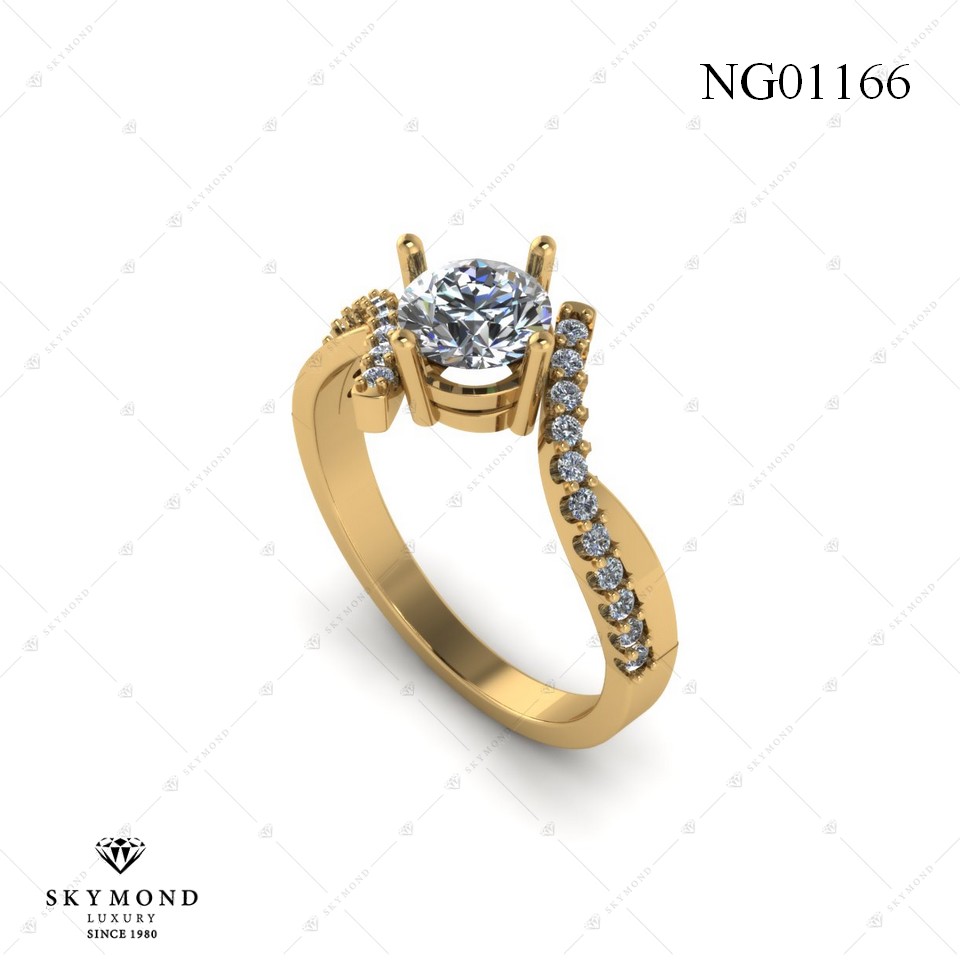 Nhẫn Nữ Vàng Vàng (14k-18k) thiết kế NG01166