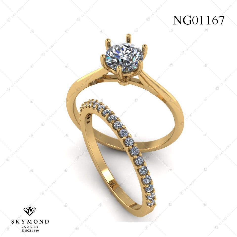 Nhẫn Nữ Vàng Vàng (14k-18k) thiết kế NG01167