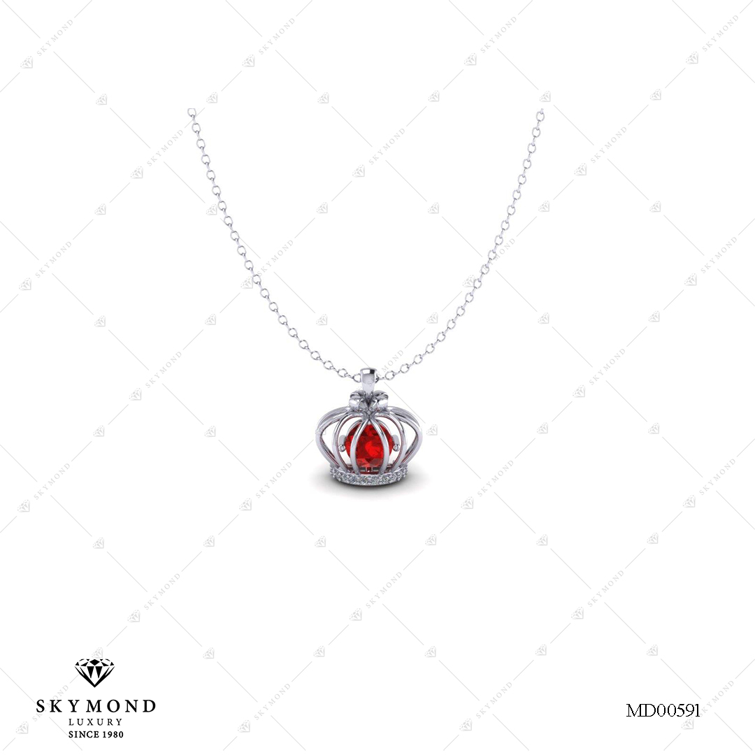 MẶT DÂY PLATIN GẮN RUBY MD00591