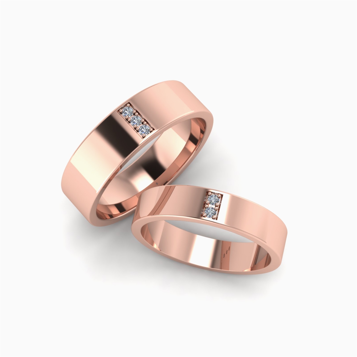 Nhẫn Cưới Vàng Hồng (14k-18k) thiết kế NC00739