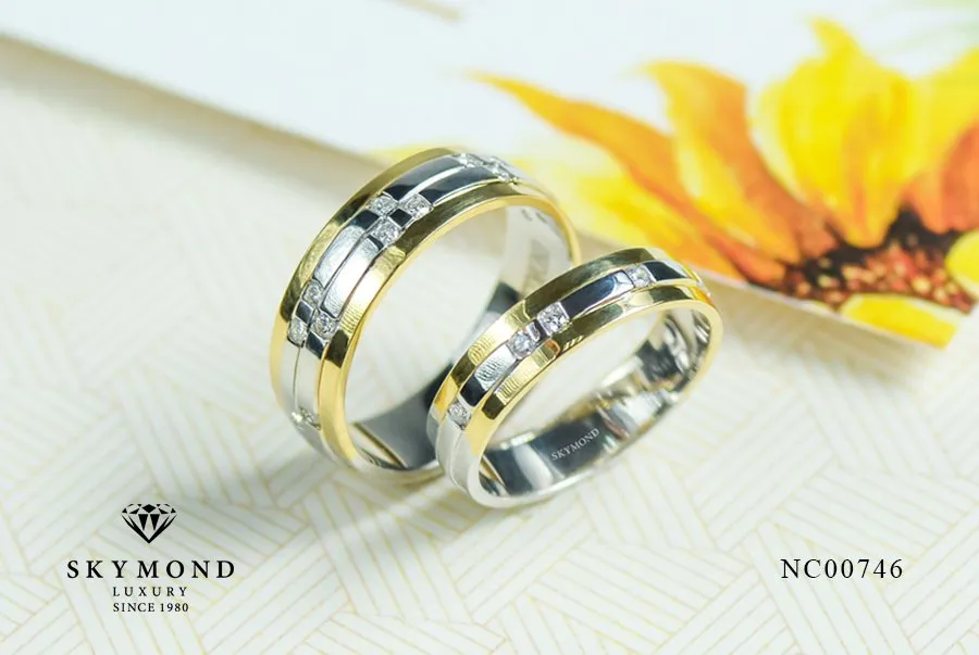 Hình ảnh nhẫn cưới vàng ghép Hình ảnh nhẫn cưới vàng ghép