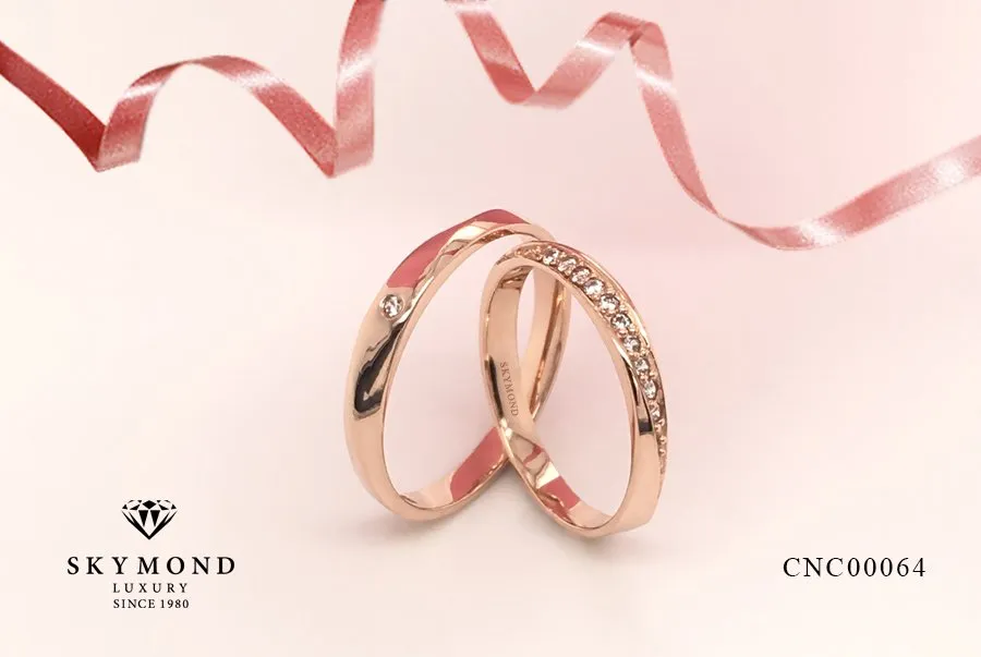 Hình ảnh cặp nhẫn cưới vàng hồng Hình ảnh cặp nhẫn cưới vàng hồng