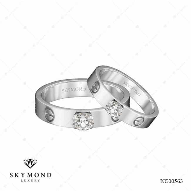 Nhẫn cưới Vàng Trắng (14k-18k) thiết kế NC00563