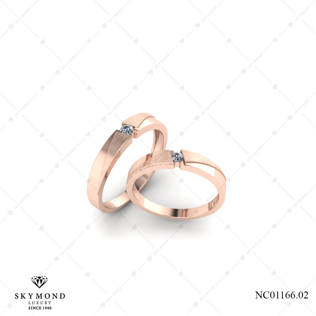 Nhẫn Cưới Vàng Hồng (14k-18k) thiết kế NC01166.02