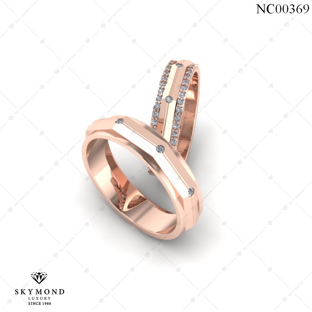 Nhẫn Cưới Vàng Hồng (14k-18k) thiết kế NC00369