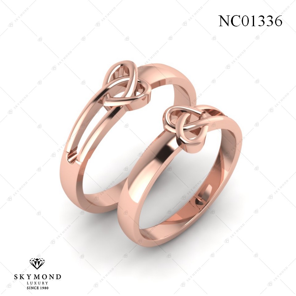 Nhẫn Cưới Vàng Hồng (14k-18k) thiết kế NC01336