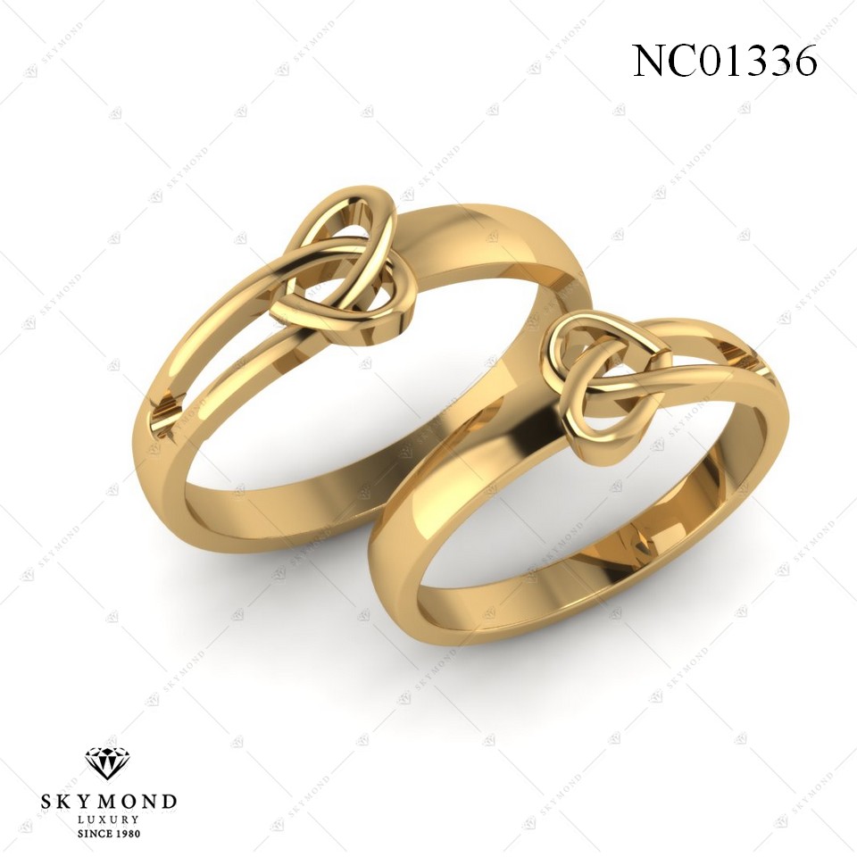 Nhẫn Cưới Vàng Vàng (14k-18k) thiết kế NC01336