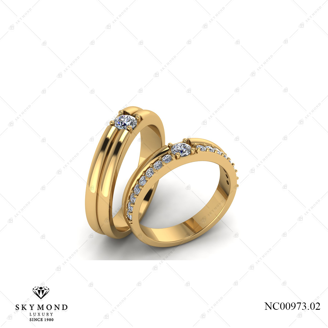 Nhẫn Cưới Vàng Vàng (14k-18k) thiết kế NC00973.03