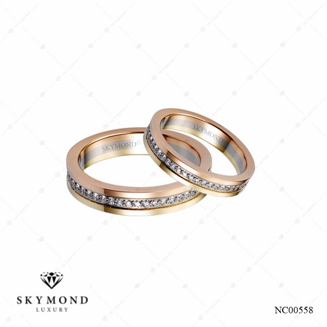 Nhẫn Cưới Vàng Hồng (14k-18k) thiết kế NC00558