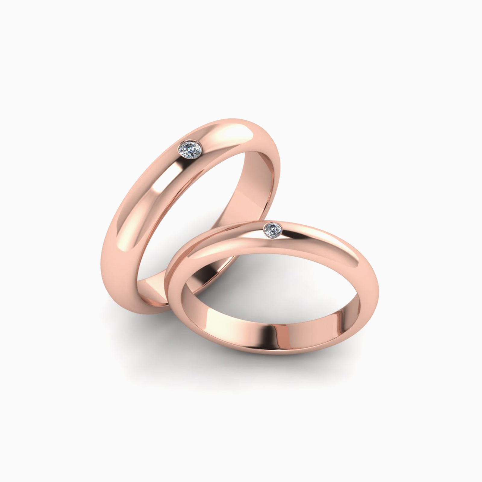 Nhẫn cưới Vàng Hồng (14k-18k) thiết kế NC00564