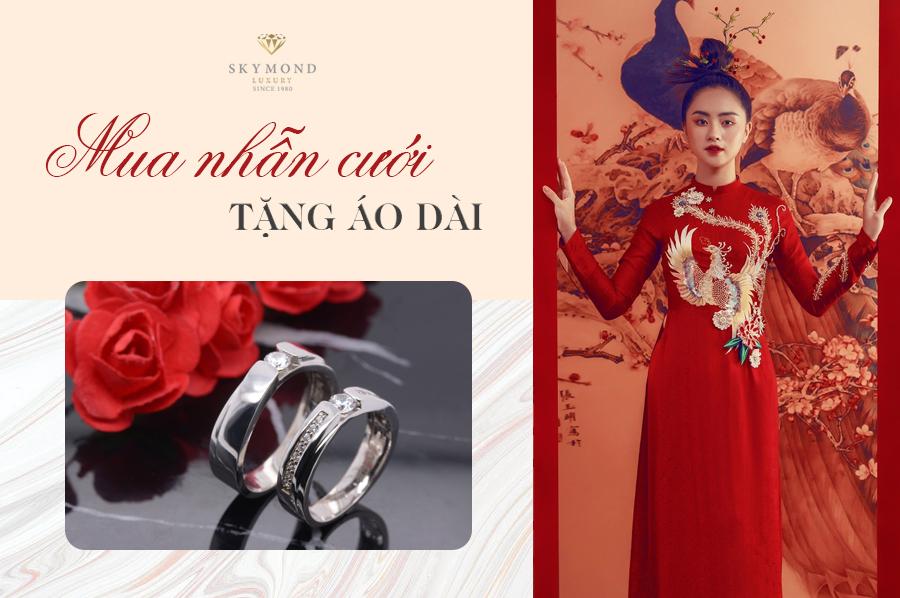 Mua nhẫn cưới tặng áo dài Vu Quy