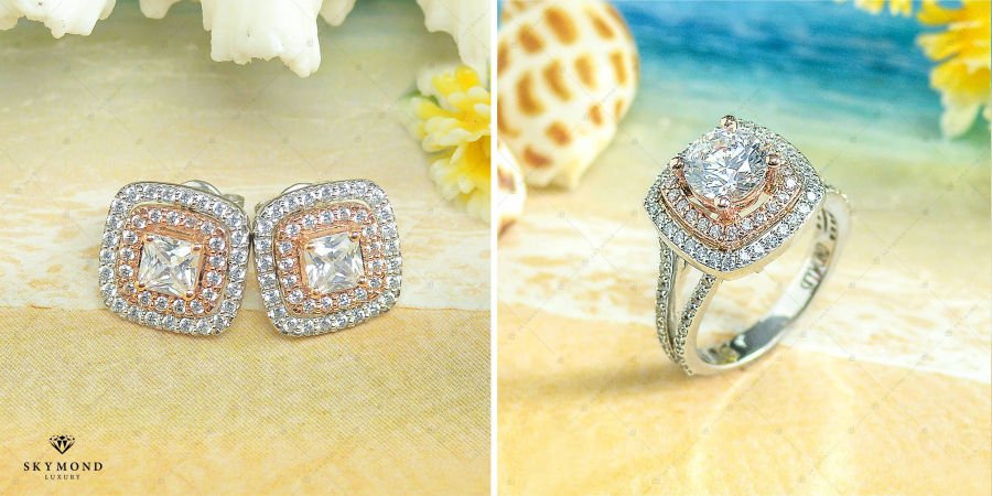 Trang sức Platin ghép vàng tại Skymond Luxury