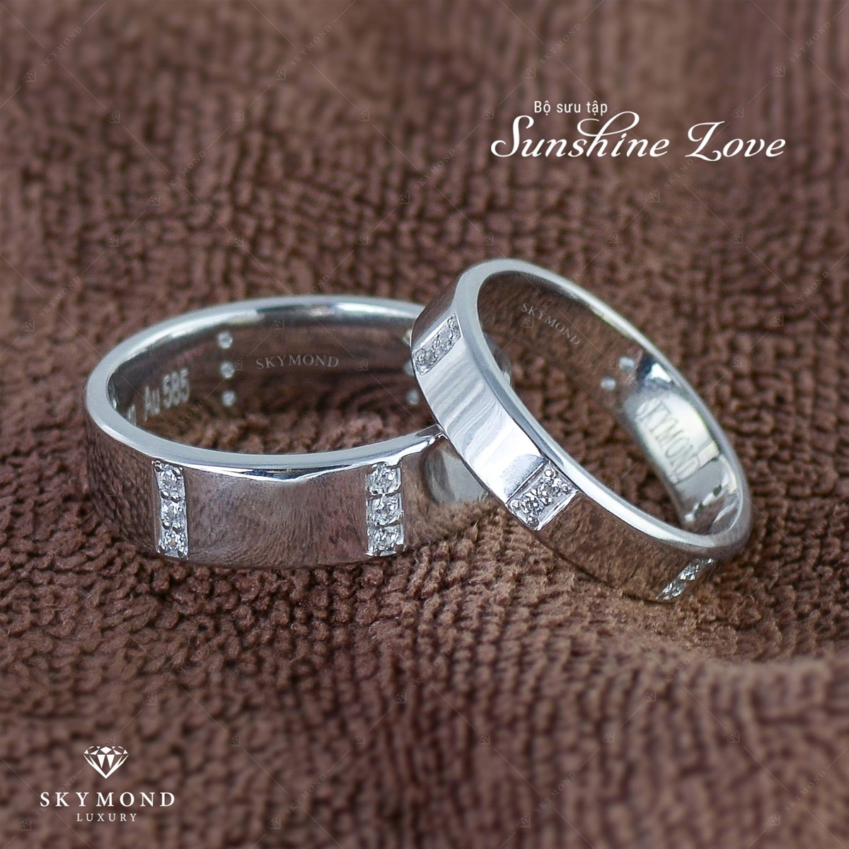 nhẫn cưới bạch kim độc đáo