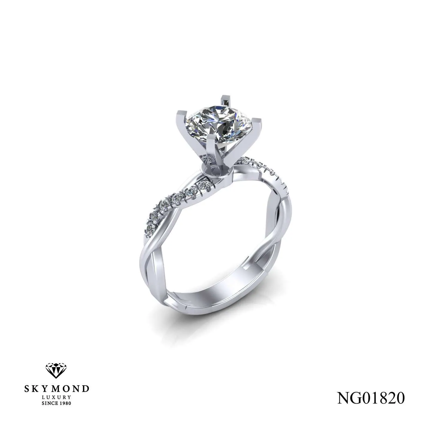 Nhẫn Nữ Vàng Trắng NG01820