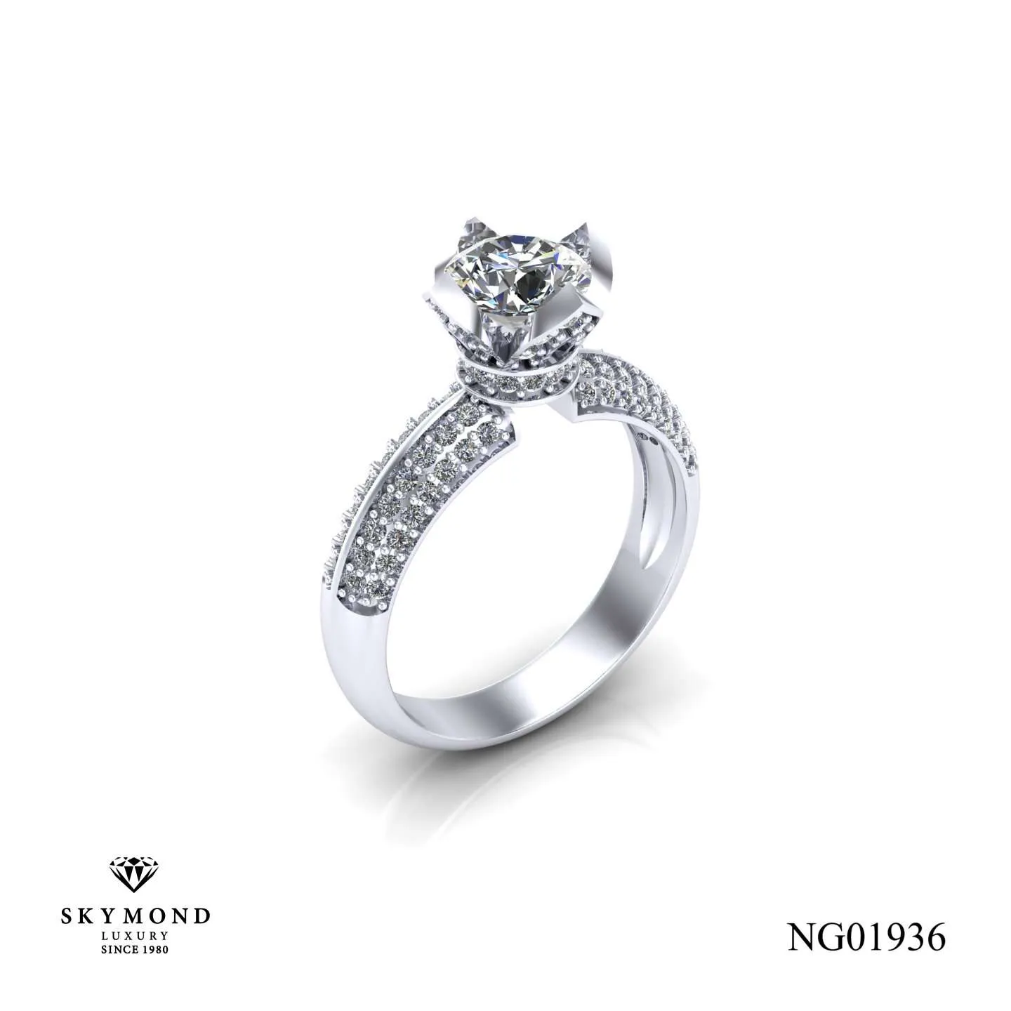 Nhẫn Nữ Vàng Trắng NG01936