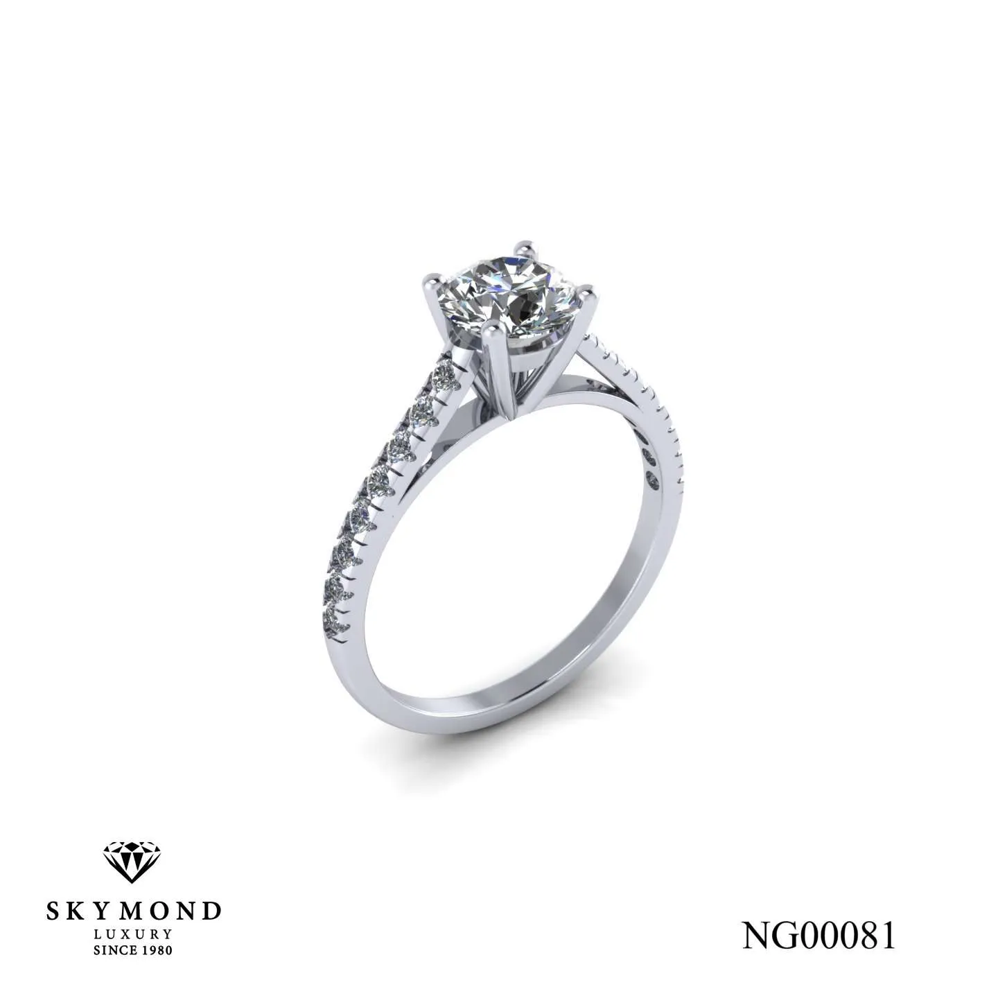 Nhẫn Nữ Vàng Trắng (14k, 18k) - Thiết Kế Đẹp NG00081