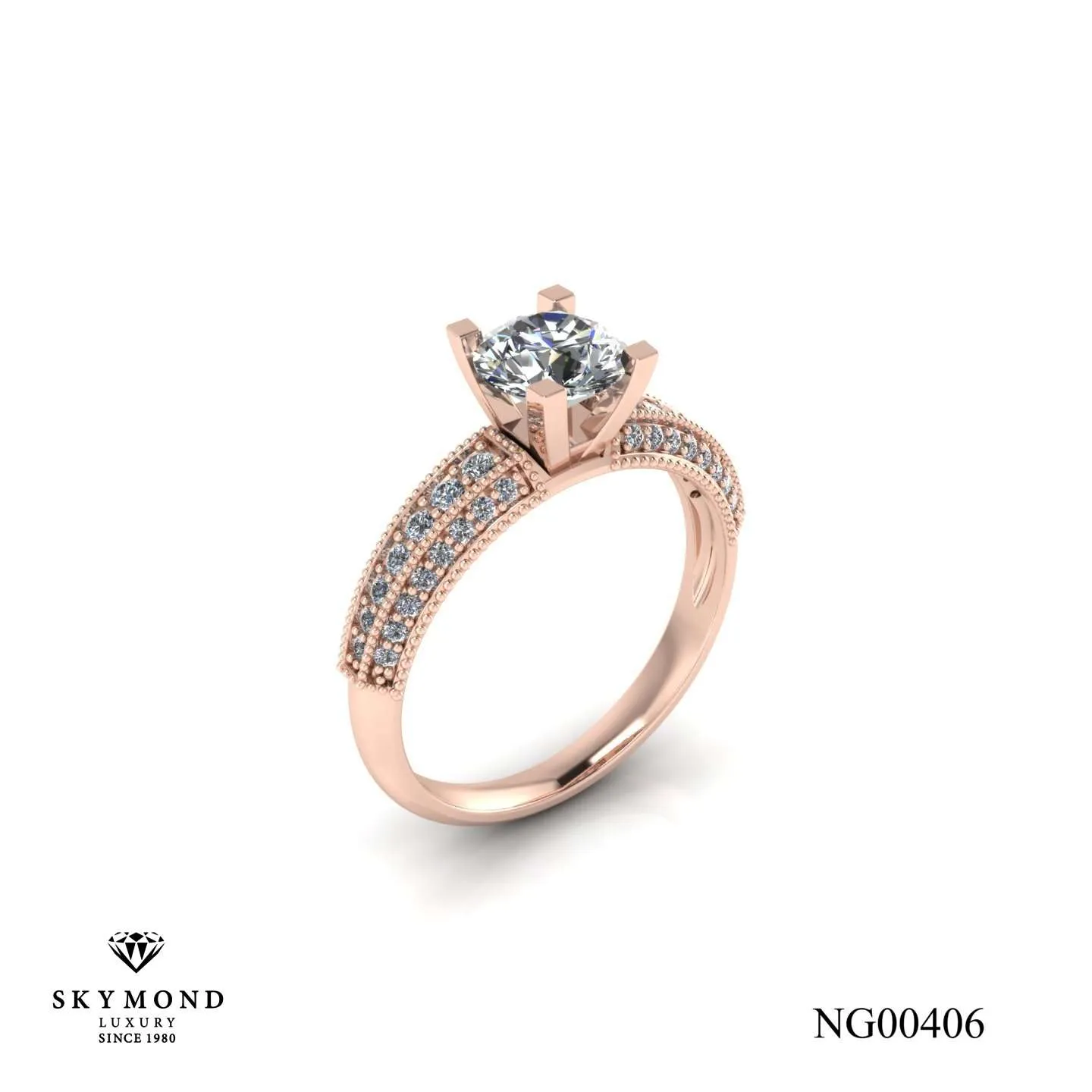 Nhẫn Nữ Vàng Hồng (14k, 18k) - Thiết Kế Đẹp NG00406