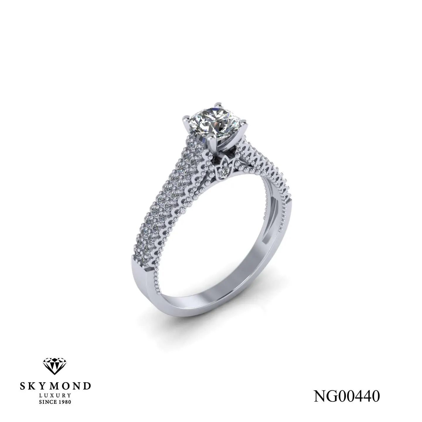 Nhẫn Nữ Vàng Trắng (14k, 18k) - Thiết Kế Đẹp NG00440