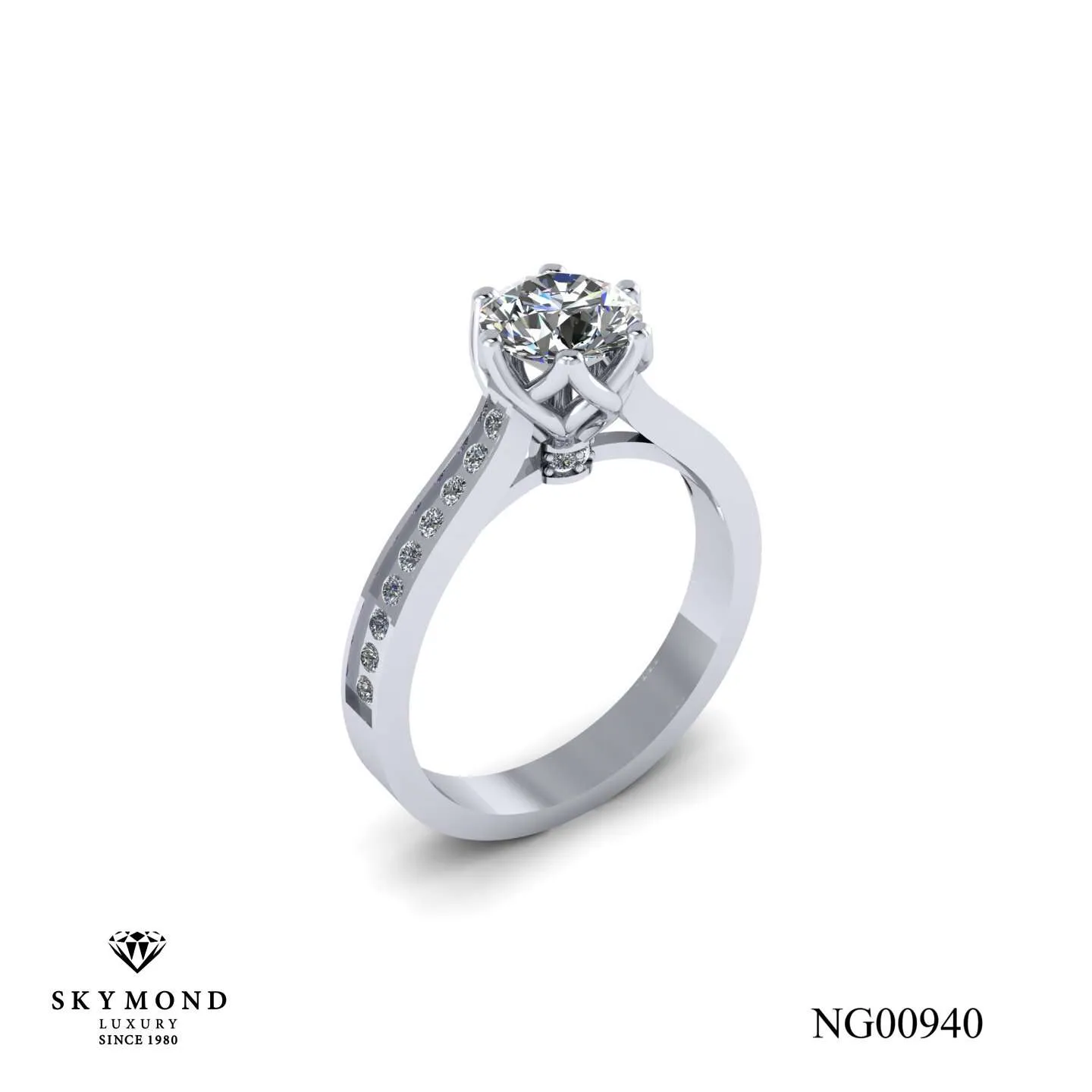 Nhẫn Nữ Vàng Trắng (14k, 18k) - Thiết Kế Đẹp NG00940