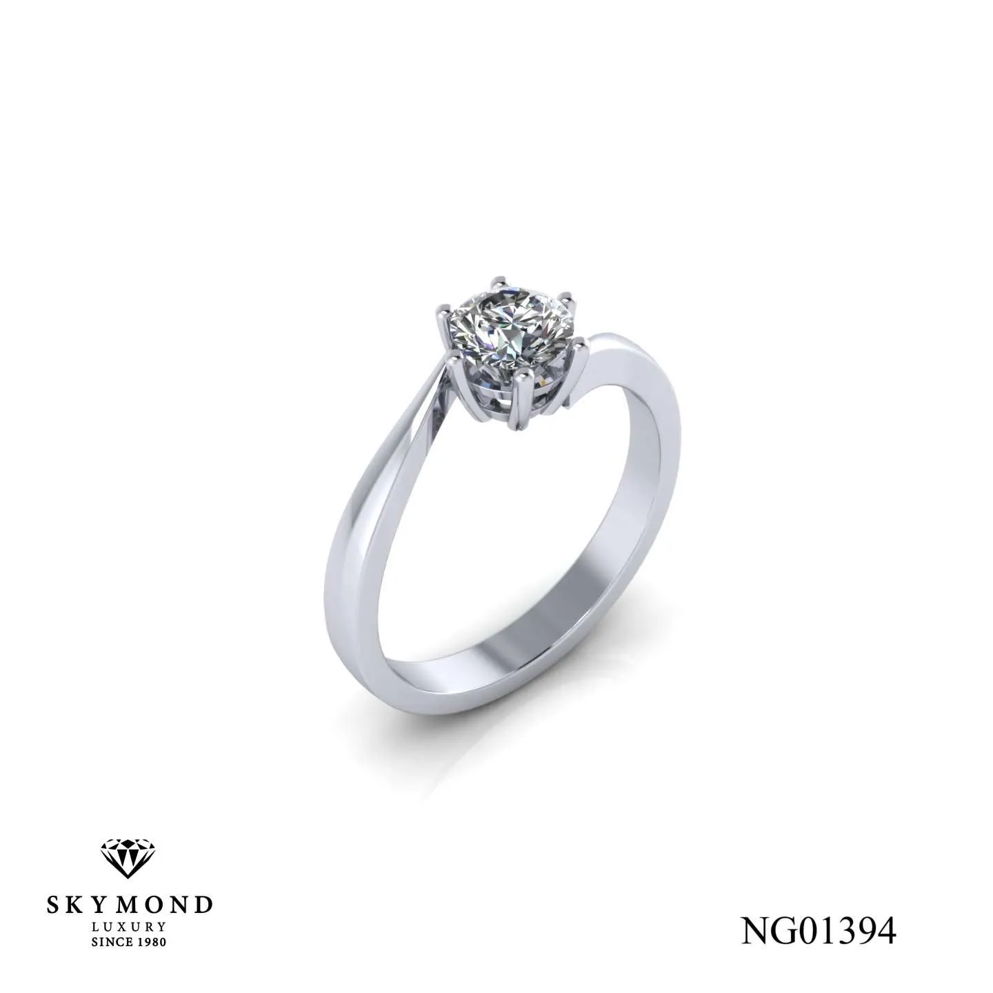 Nhẫn Nữ Vàng Trắng (14k, 18k) - Thiết Kế Đẹp NG01394