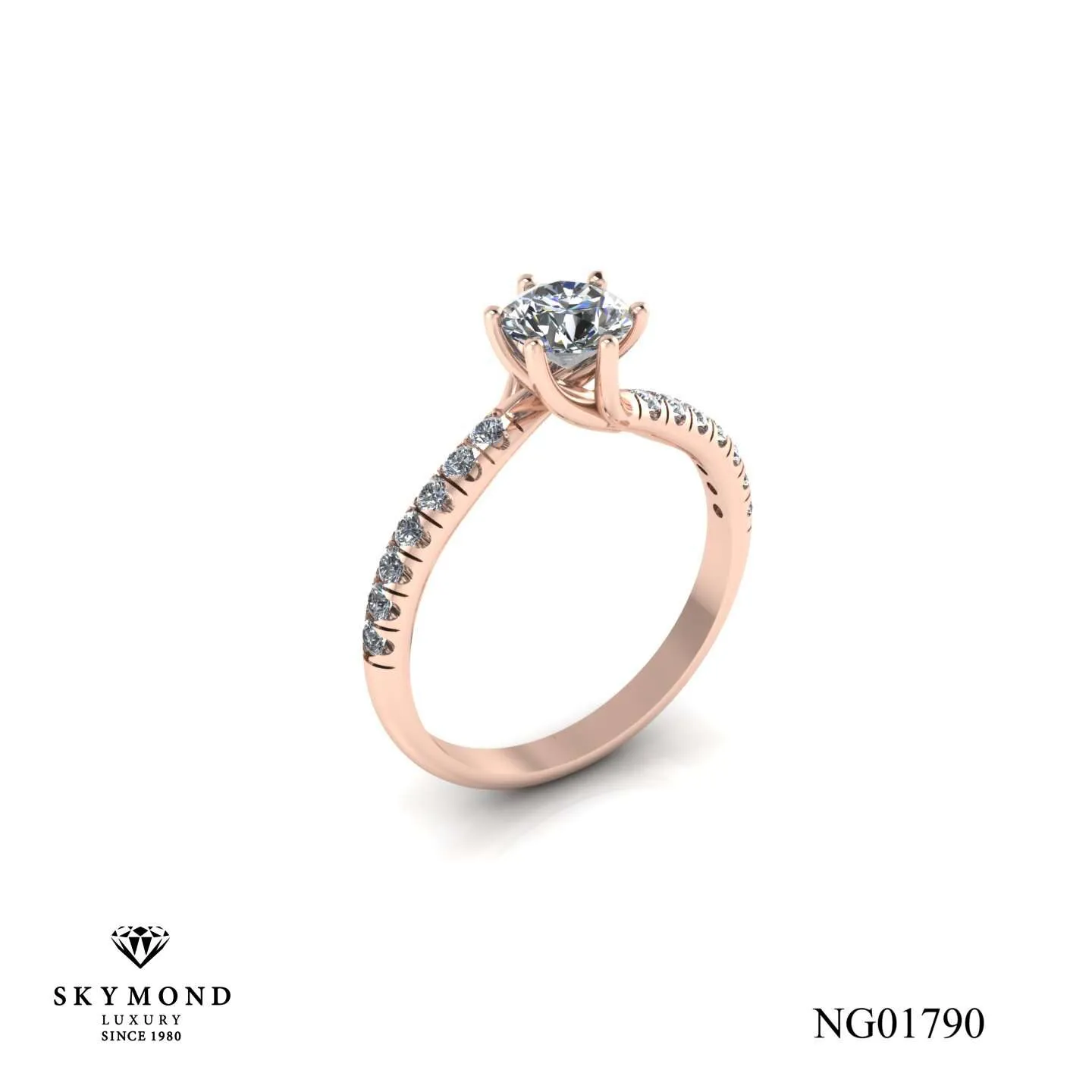 Nhẫn Nữ Vàng Hồng (14k, 18k) - Thiết Kế Đẹp NG0179