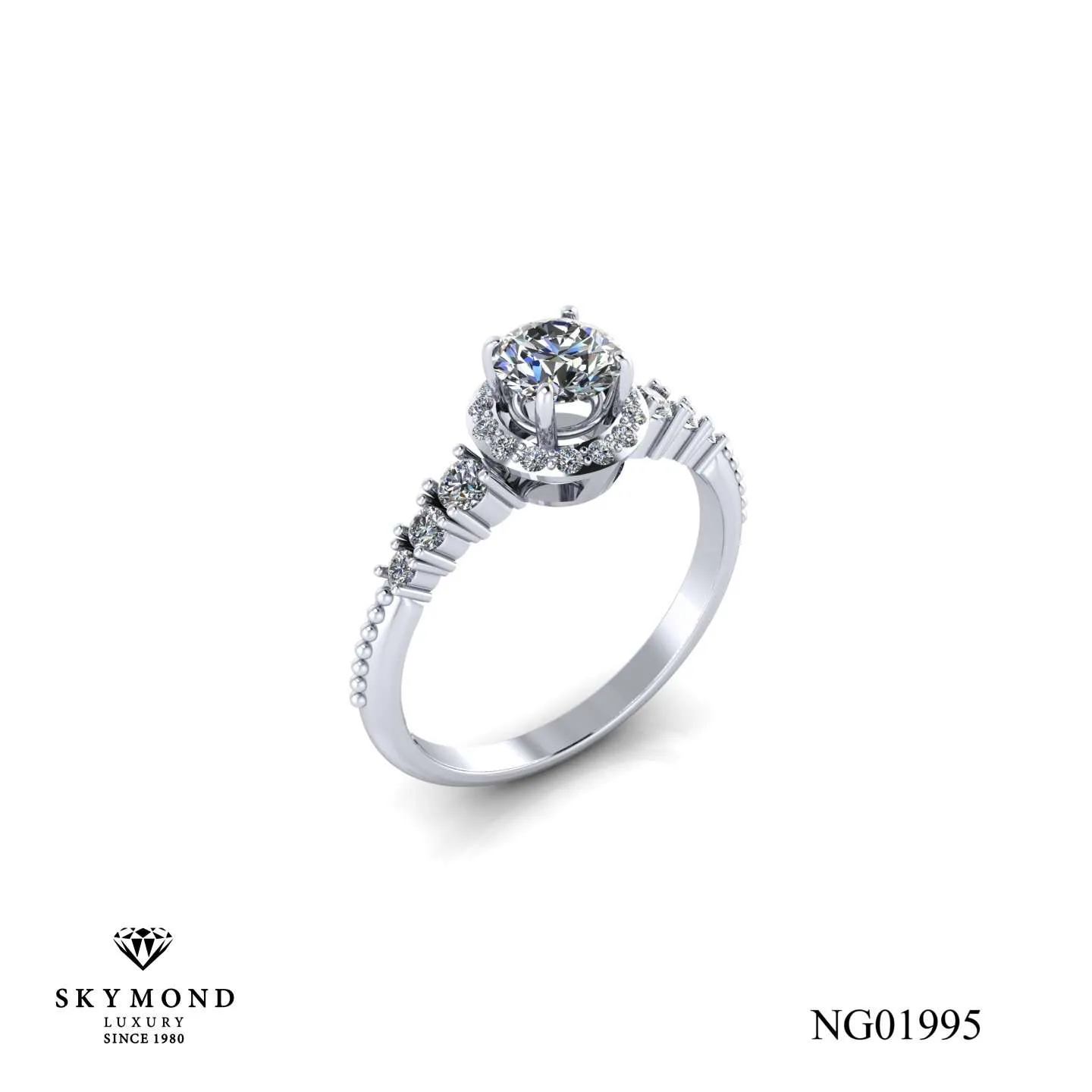 Nhẫn Nữ Vàng Trắng (14k, 18k) - Thiết Kế Đẹp NG01995