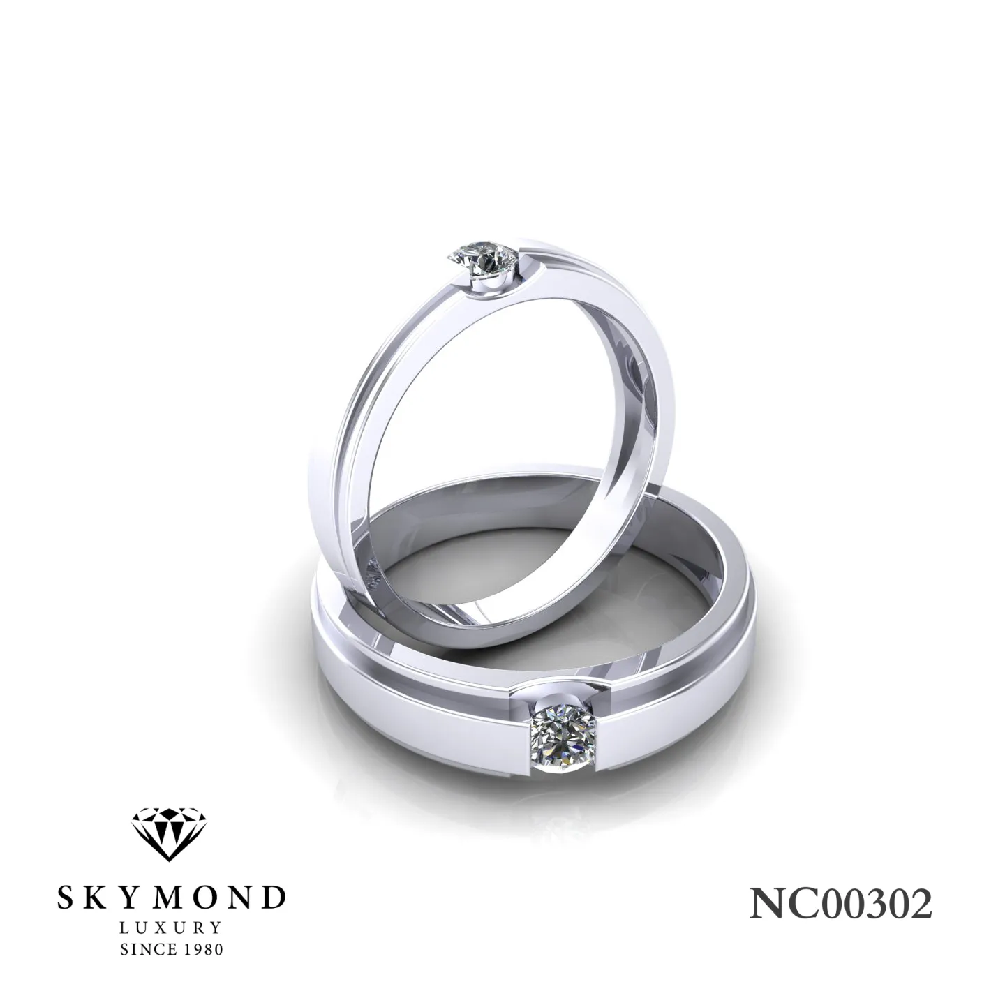 nhẫn cưới bạch kim skymond